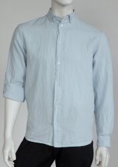 Pánská košile - dlouhý rukáv s ohrnem, bd - 100% bavlna
