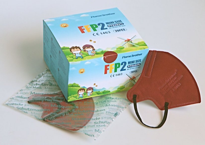 Dětské respirátory FFP2, 20 ks, cena za kus 9,6 Kč