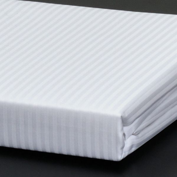 Bed linen - carded cotton - stripe 0,4 cm