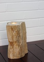 Candleholder - petrified wood, vysoký