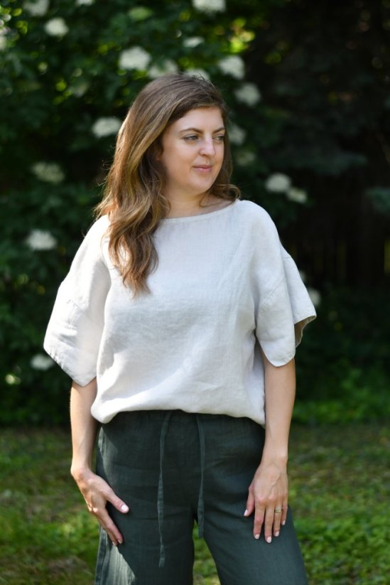 Dámská halenka - 100% len - Velikost: 34