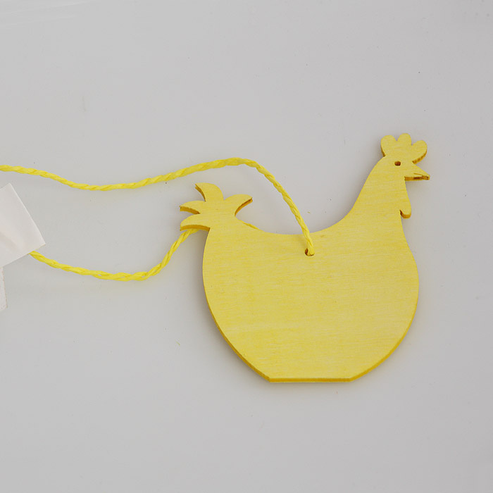 Dekorace závěsná - slepička - dřevo