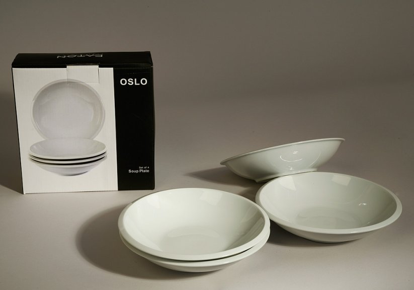 Soup plates - set 4 piece - diameter 20,5 cm - porcelain