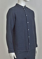 Mens shirt, button fastening, regular fit,long sleeve with cuff - 100% linen