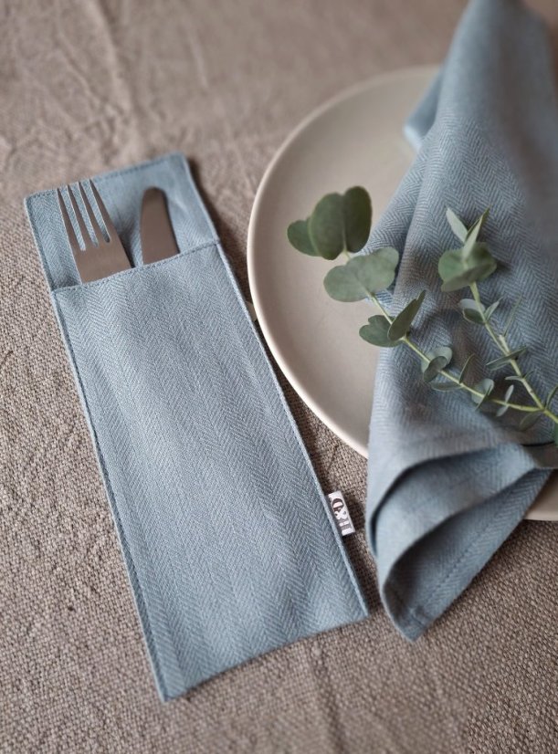 Cutlery pocket - 100% linen