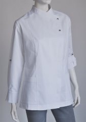Chef coat jacket - for ladies -  95% cotton, 5% elastane