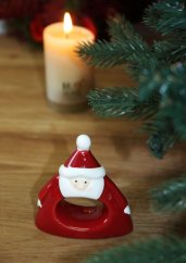 Vánoční keramika - kroužek na ubrousky - santa