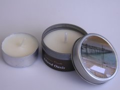 Candle - fragrance sea  - metal packaging