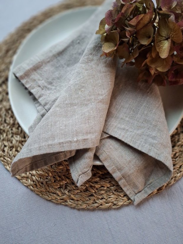 Ubrousek - 1 ks - 46 x 46 cm  100% len II.jakost