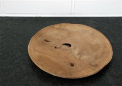 Plate, massive teak