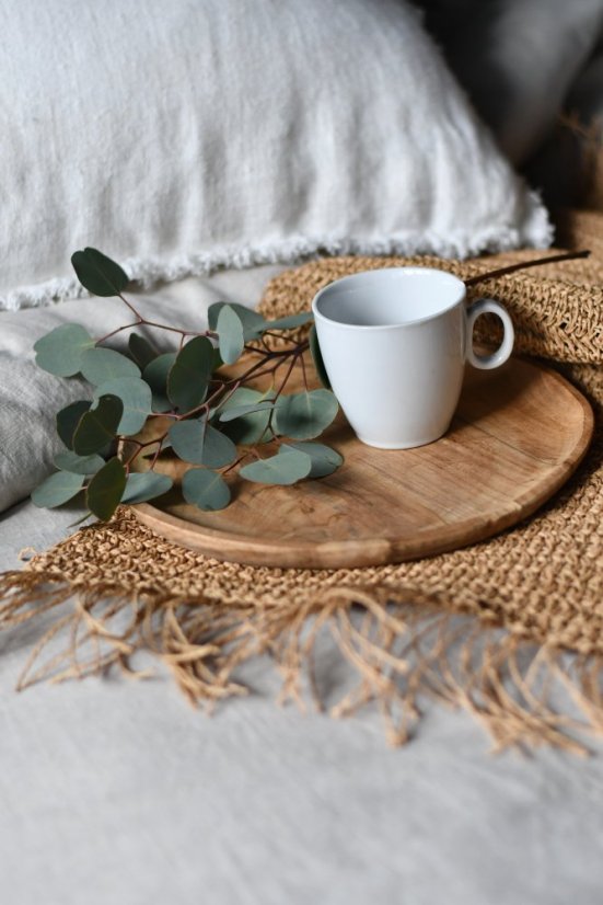 Pletený běhoun z přírodní celulózy – ručně vyráběný  - tmavě béžový