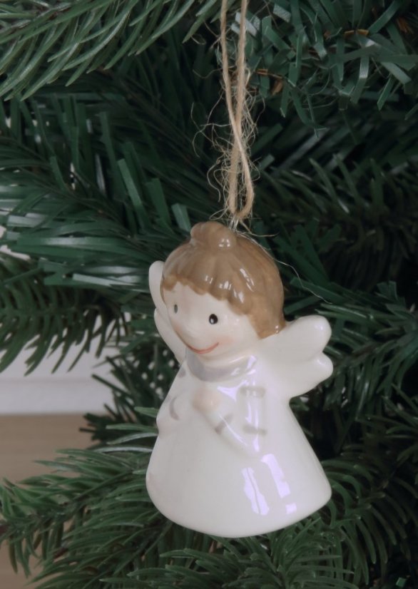 Hanging ceramic angel - Christmas decoration