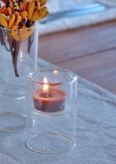 Candleholder nízký - glass