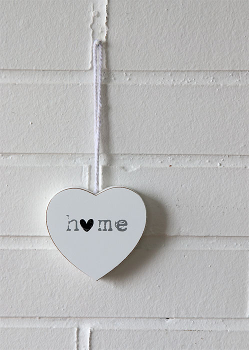 Dekorace - srdíčko závěsné s nápisem
