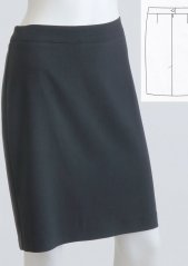 Ladies classic skirt - 96% cotton, 4% elastane