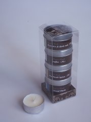 Candles - set in a box - 4 piece