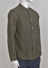 Mens shirt, button fastening, regular fit,long sleeve with cuff - 100% linen