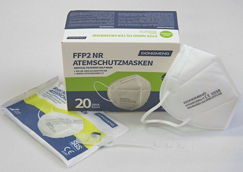 Respirátory FFP2 DONGMENG, 20 ks, cena za kus 2,3 Kč