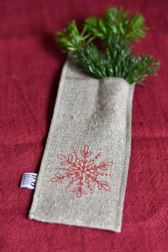 Bestecktasche - 100% leinen