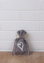 Drawstring bag - 100% linen