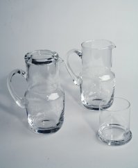 Jug 0,75l with a glass 0,2 l - clear glass