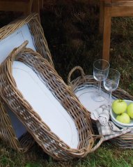 Basket - tray - rattan - kubu