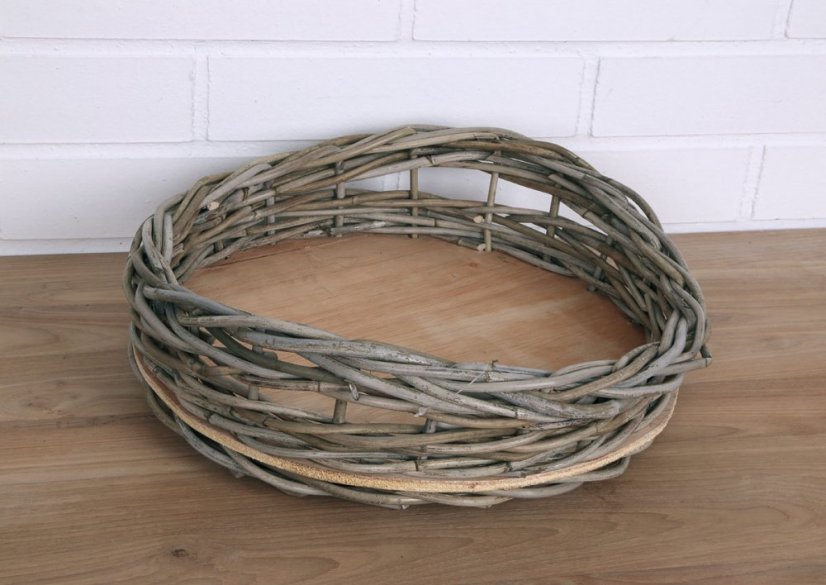 Basket - tray - rattan  kubu