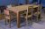 Teakový jídelní stůl - 180 x 90 cm - masivní teak, broušený povrch