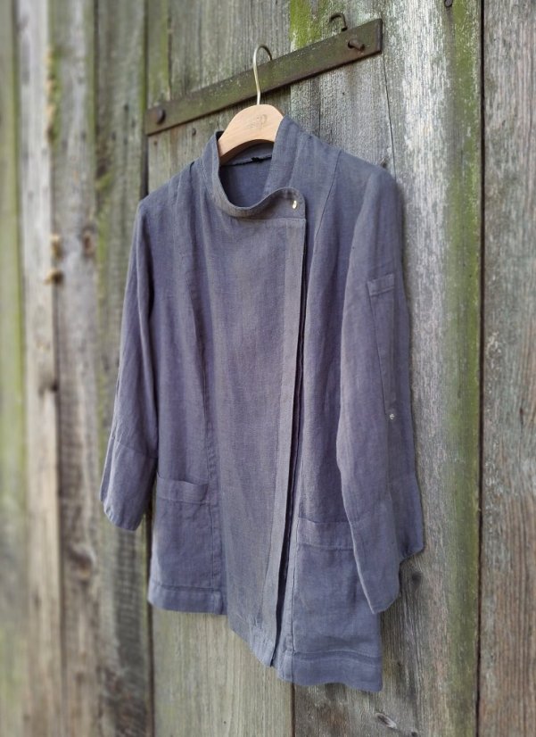 Chef coat jacket - for ladies -  100% linen