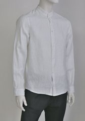 Mens shirt, button fastening, regular fit,long sleeve with cuff - 100% linen