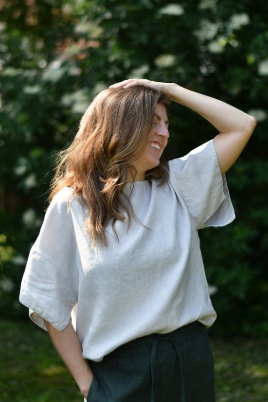 Dámská halenka - 100% len - Velikost: 40