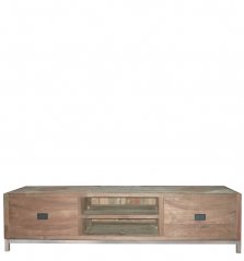Tv table - massif - teak, scrubbed surface
