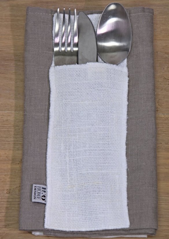 Cutlery pocket - 100% linen