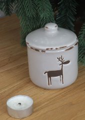 Vánoční keramika - cukřenka - sob