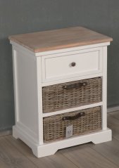 Coffee table - massiv - mango - rattan kubu