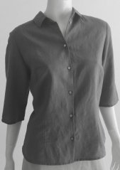 Woman&#039;s shirt, 3/4 sleeve - 53% linen, 47% cotton