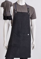 Unisex apron - 100% linen, with anti-spark and water-repellent finish