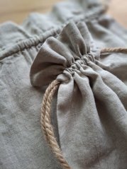 Drawstring bag - 100% linen