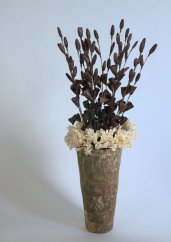 Aromadekoaranž - váza + celulózové květy + aromadekorace