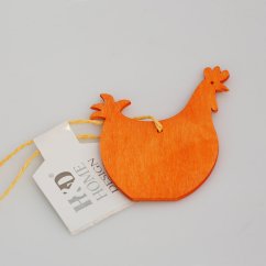 Hanging decoration - hen - wood
