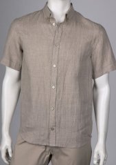 Men&#039;s shirt, short sleeve - 100% linen