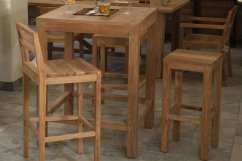Barová sestava - stůl , 4x stolička bez opěrek