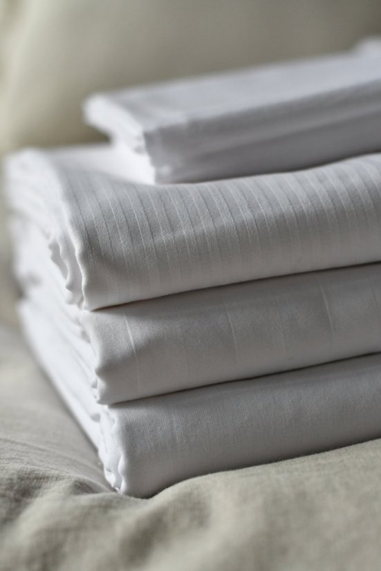 Bed linen  - combed cotton - 2 cm stripe