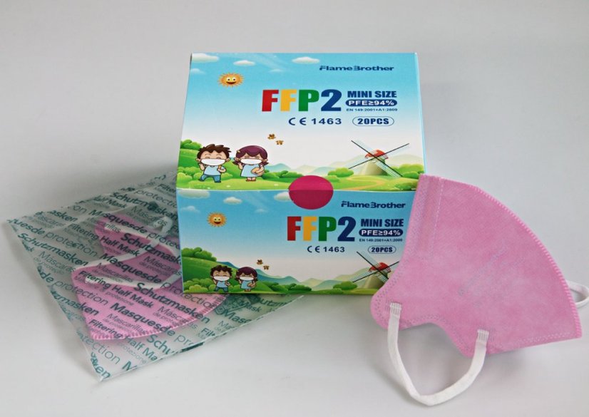 Atemschutzmaske der FFP2-klasse für kinder, 20 stück, auf lager