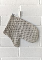 Massage gloves - 100% linen - waffle