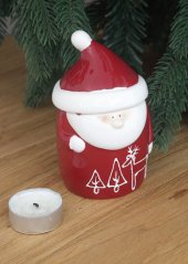 Vánoční keramika - dóza - santa