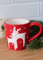 Mug with reindeer motif - porcelain