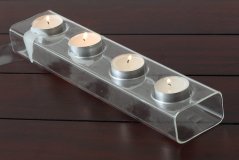 Svícen na 4 svíčky - sklo