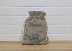 Drawstring bag - 100% linen