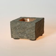 Candleholder - rock - andesit, handmade